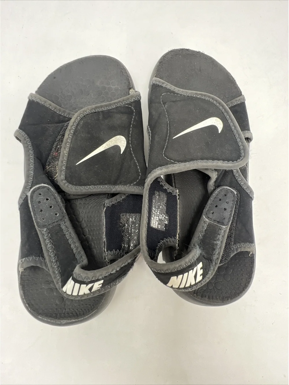 Lot of 6 pairs of kids youth sandals flip flops slides NIKE size 13 1Y 6Y & more